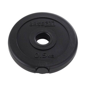 Диск пластиковый BASEFIT BB-203, 26 мм, 0,5 кг, черный