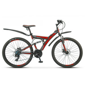 Велосипед Stels Focus 26' MD 21 sp V010 Чёрный/Красный (LU088523)
