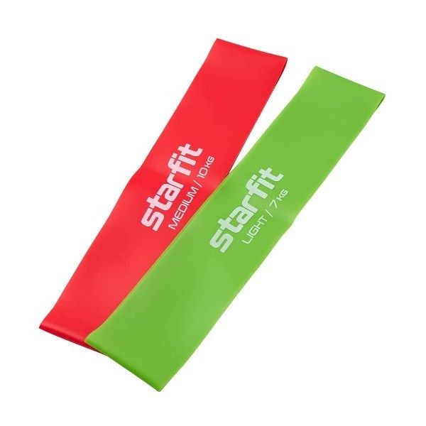 Мини-эспандеры STARFIT ES-206, малиновый/лаймовый, 2 шт.