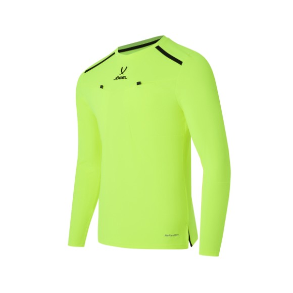Футболка судейская с длинным рукавом Jogel DIVISION PerFormDRY Referee LS Tee, желтый неон 61N Футболка судейская с длинным рукавом Jogel DIVISION PerFormDRY Referee LS Tee, желтый неон 61N