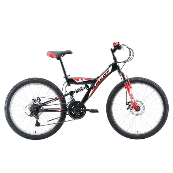 Велосипед Black One Ice FS 24 D черный/красный/белый (H000014283)