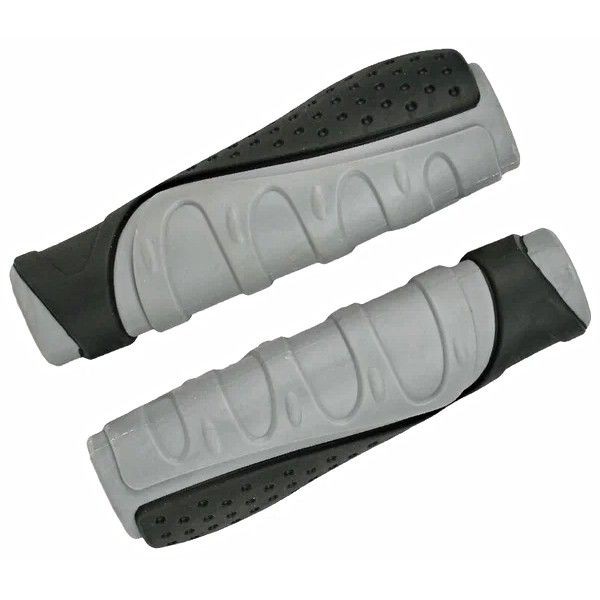 Грипсы HL-G301 130mm,эргономические, резина,черно\серые (H000008034)