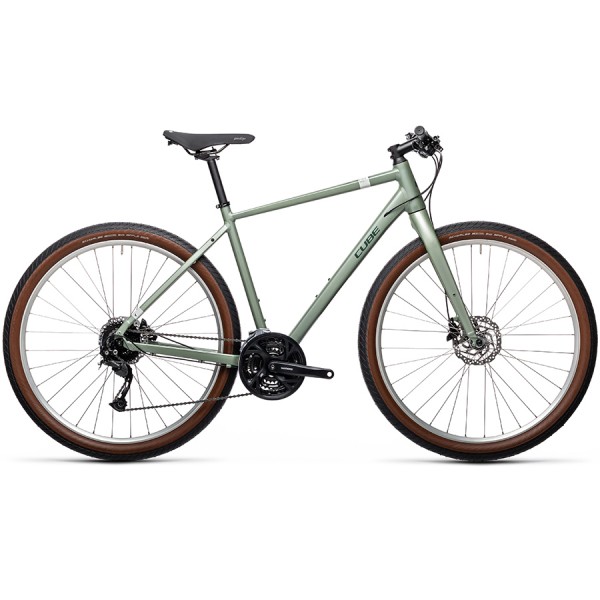Велосипед CUBE HYDE (green'n'grey) 2021