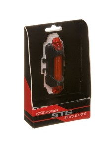 Фонарь задний STG TL5411 usb бат 250mAH Х95132. Изготовлен из пластика, крепится на подседельный штырь с помощью силиконового хомута. Светопоток, lm: 10; количество светодиодов: 5; количество режимов постоянного света: 1; количество режимов пульсирующего