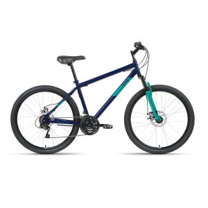 Велосипед 26' Altair MTB HT 26 2.0 D 21 ск Темно-синий/Бирюзовый 2022 г