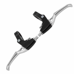 Ручки тормоза CLARKS CLK2B V-brake/кантилев., 2-пальца, алюм., черно-серебристые (3-272)