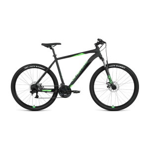 Велосипед 27,5' Forward Apache 27,5 2.2 D AL Черный матовый/Ярко-зеленый 2022 г
