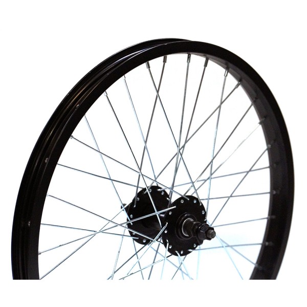 Колесо 20" BMX,переднее, обод MX-25, алюминиевый сплав, черный, втулка KT-135F, ось 12 мм Колесо 20' переднее BMX, обод MX-25,алюминиевый сплав,черный,втулка KT-135F,ось 12мм
