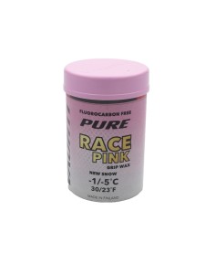 Мазь держания VAUHTI Pure Race Pink -1°С/-5°С.
Твёрдая безфторовая мазь держания VAUHTI Pure Race.
Особенно хорошо работают на натуральном, свежевыпавшем и мелкозернистом снегу. 
Новый, специальный состав обеспечивает прекрасные скользящие свойства.
Темпе