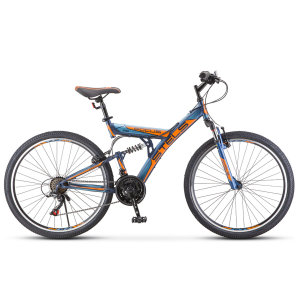 Велосипед Stels Focus 26' V 18 sp V030 Темно-синий/Оранжевый (LU086305)