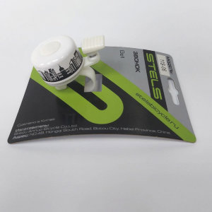 Звонок 11S-06
Это звонок для велосипеда, самоката и др.
Верх выполнен из алюминия
Основа из пластика
Фиксируется на руле
Цвет: белый с изображением города чёрным цветом
Фирма: Stels
Модель: 11S-06
Механизм: ударный