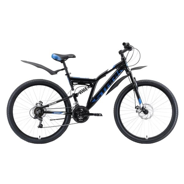 Велосипед Stark'20 Jumper 27.1 FS D чёрный/голубой/белый