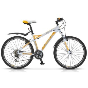 Велосипед Stels Miss 8500 V 26 (2015) Белый/Желтый/Серебристый