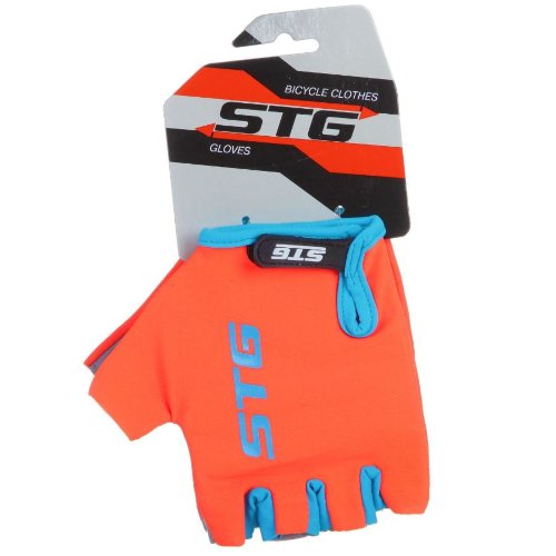Велоперчатки STG  AL-03-325 оранжево/черные Х74365