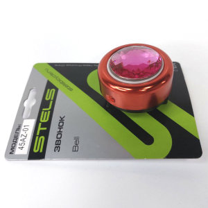 Звонок 45AZ-01
Это звонок для велосипеда, самоката и др.
Верх выполнен из алюминия
Основа и декоративный элемент из пластика
Фиксируется на руле
Цвет: красный/фиолетовый/черный
Фирма: Stels
Модель: 45AZ-01
Механизм: классический (нажимной-поворотный)