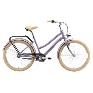 Велосипед Stark'24 Comfort Lady 3speed сиреневый матовый металлик/серый/бежевый