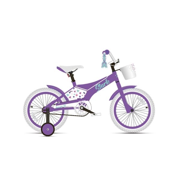 Велосипед Stark'20 Tanuki 16 Girl фиолетовый/бирюзовый H000015182