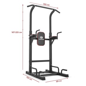 Силовая тренировочная станция DFC ADVENOR - это надежный тренажер, предназначенный для силовых тренировок в помещении. Не нужно беспокоиться о дорогих сборах в тренажерный зал или отсутствии времени на его посещение, ADVENOR Power Tower предлагает альтерн