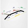 Турник настенный BASEFIT Slim 1, разборный, d=28 мм, ширина 100 см вынос 25 см