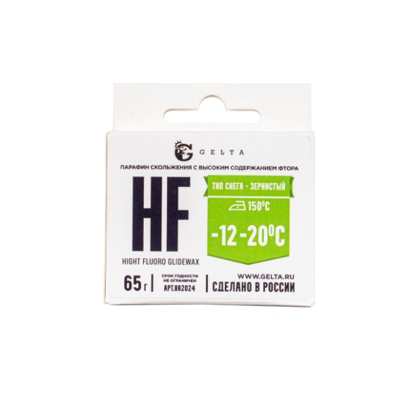 Парафин Gelta (HF -12/-20) 65г Зеленый (тип снега-зернистый) Парафин Gelta (HF -12/-20) 65г Зеленый (тип снега-зернистый)