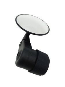 Зеркало круглое 3' панорам. с фонар. 3 степ. своб. крепл. на липучке, черное (6-647158)