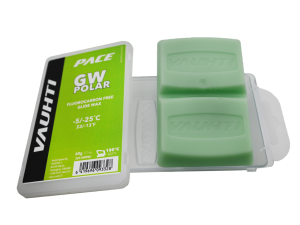 Мазь скольжения VAUHTI GW POLAR -5/-25 C 60 грамм для лыж и сноубордов EV325-GWP60.
GW POLAR безфторовые мази скольжения с широким температурным диапазоном и хорошей износостойкостью — отличный выбор для старого, зернистого снега при сильном морозе, когд