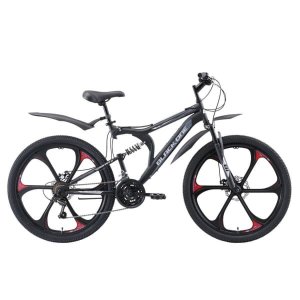 Велосипед Black One Totem FS 26 D FW черный/серый/серебристый 2018-2019