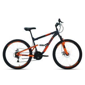 Велосипед 26' Altair MTB FS 26 2.0 disc 18 ск Серый/Оранжевый 19-20 г