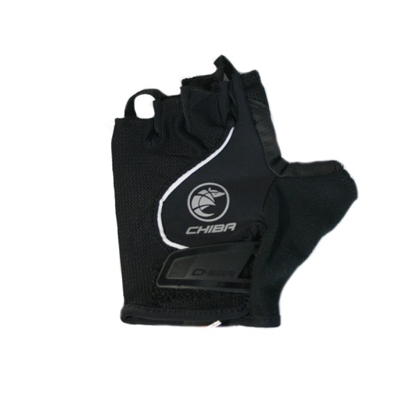 Велоперчатки CHIBA Cool Air с доп. гелевой протекцией черные 3010320
