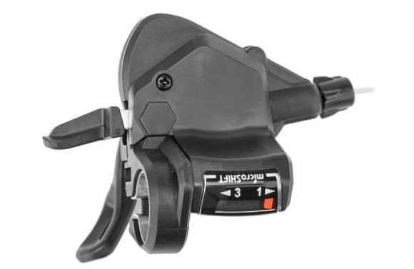 Шифтер/манетка левый Microshift TS39-3L для 3-х скоростной передней передачи, с тросом 1800 мм