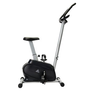 Электромагнитная система нагрузки регулируется электронным способом с консоли.
Вес маховика — 5 кг(инерционный вес 7 кг), расположен под сиденьем. Гарантирует плавность хода при занятии.
Для хорошей устойчивости на неровном полу предусмотрены компен