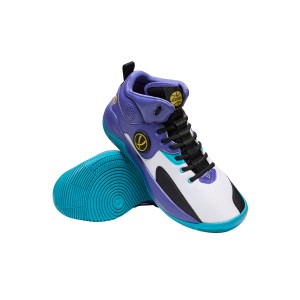 Кроссовки баскетбольные Jogel Launch 2.0 MID, белый/фиолетовый/голубой