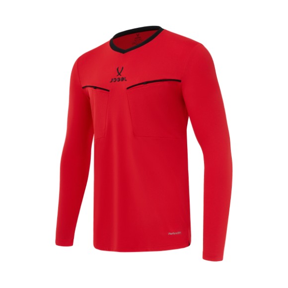 Лонгслив судейский Jogel DIVISION PerFormDRY Referee LS Tee 2.0, красный R1 Лонгслив судейский Jogel DIVISION PerFormDRY Referee LS Tee 2.0, красный R1