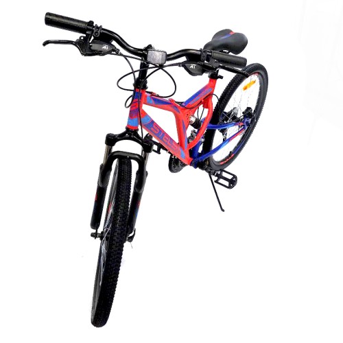 Велосипед Stels Mustang 24' MD V010 красный неоновый/синий (LU095563)