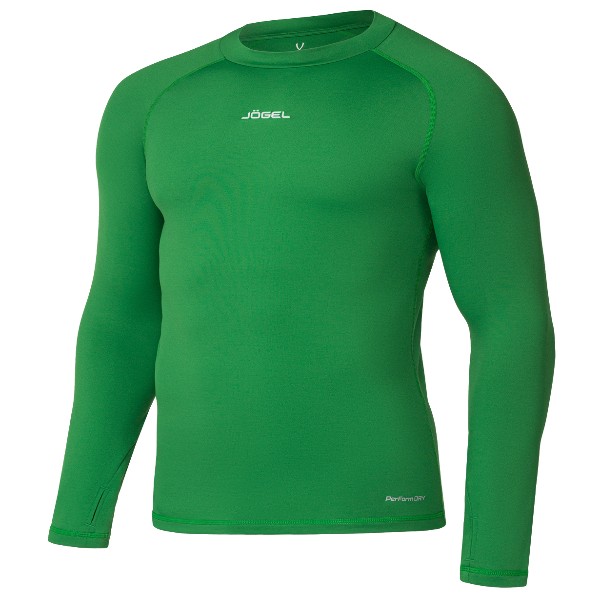 Джемпер компрессионный утепленный Jogel CAMP PerFormDRY Baselayer Top Warm, зеленый