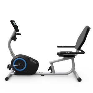 Горизонтальный велотренажер DFC Kondition 2300. Горизонтальный велотренажёр предназначен для поддержания физической формы и улучшения здоровья. Максимально допустимый вес пользователя до 110 кг. Велотренажер оснащен инерционным маховиком весом 6 кг с возм