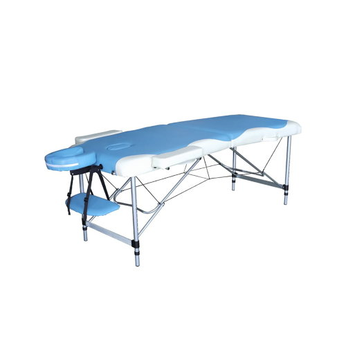 Массажный стол DFC NIRVANA, Elegant DELUXE, 186х70х5 см, алюм. ножки, цвет голуб./беж.