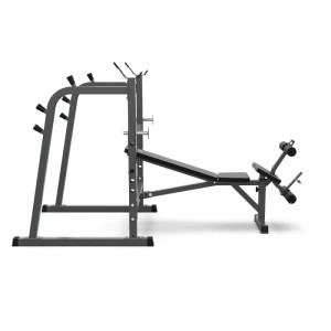 Скамья со стойками под штангу DFC D709. Скамья силовая со стойками под штангу DFC D709 для домашних тренировок. Максимальная нагрузка до 200 кг. Размер спинки скамьи 75 х 30 х 5 см, сиденья – 36 х 30 х 5 см, расстояние от сиденья до пола 47 см. Расстояние