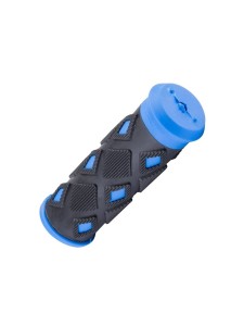 Грипсы TEN-008 98 мм чёрно-синие/150273. Грипсы TEN-008 представляют собой высококачественный аксессуар для рулевого управления, который обеспечивает комфортное и безопасное управление велосипедом. Благодаря своему стильному дизайну, эти грипсы станут отл