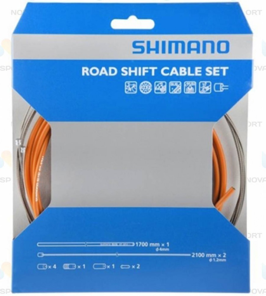 Трос+оплетка перекл Shimano SP41 оранж Y60098017