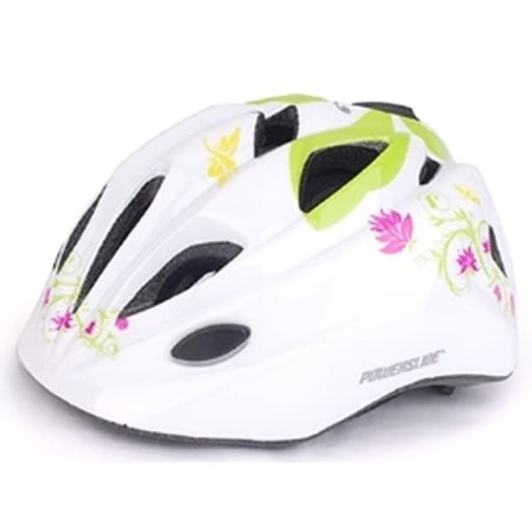 Шлем защитный HB6-5 (out-mold) белый с цветами/600119