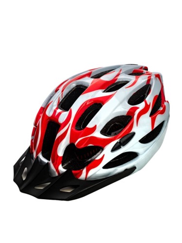 Шлем защитный FSD-HL003 (in-mold) L (54-61 см) красно-белый/600306