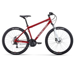 Велосипед 27,5' Forward Sporting 27,5 3.2 HD Темно-красный/Серебро 2022 г.