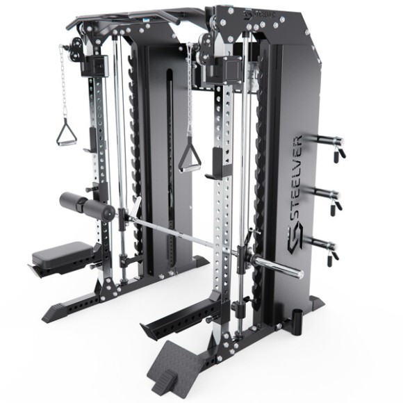 Мультистанция, машина Смита STEELVER SV9201 — это универсальный силовой комплекс для домашних тренировок, позволяющий эффективно прорабатывать все основные группы мышц: грудные мышцы, спину, плечевой пояс, руки, ноги, а также мышцы пресса и кора. Благодар Мультистанция, машина Смита STEELVER SV9201 — это универсальный силовой комплекс для домашних тренировок, позволяющий эффективно прорабатывать все основные группы мышц: грудные мышцы, спину, плечевой пояс, руки, ноги, а также мышцы пресса и кора. Благодар