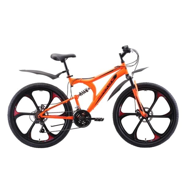 Велосипед Black One Totem FS 26 D FW неоновый оранжевый/красный/чёрный 2019-2020