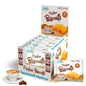 Печенье Protein Biscuits с белково-кремовой начинкой 'Капучино' 40 гр (10)