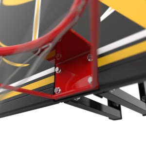 Баскетбольный щит DFC BOARD44PEB. Баскетбольный щит для установки на стене. Щит сделан из полиэтилена, его размеры - 110 x 70 см и толщина 3 см. Вынос щита 85 см вместе с кольцом. Расстояние от креплений, до щита - 27 см, расстояние между креплениями щита