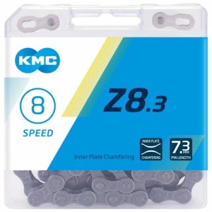 Цепь вело KMC Z-8.3 1/2*3/32',114 зв.,7,3мм,6-8ск.,серебрист.-серый (5-303701)