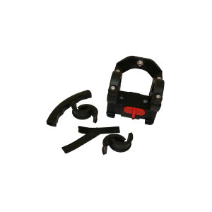 Велокорзина JL-285 передняя универсальная, с быстросъёмным креплением на руль диаметром 31,80 мм, с ручками для переноски, стальная, серебристая