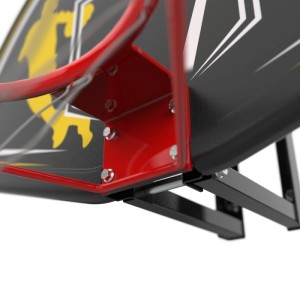 Баскетбольный щит DFC BOARD44PB. Баскетбольный щит для крепления на стену. Щит сделан из полиэтилена, его размеры - 112 x 72 см и толщина 2 см. Вынос щита 85 см вместе с кольцом. Расстояние от креплений, до щита - 27 см, расстояние между креплениями щита